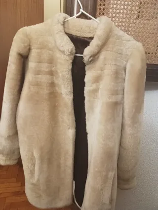 Chaquetón Mouton Zibeline Beige 3/4
