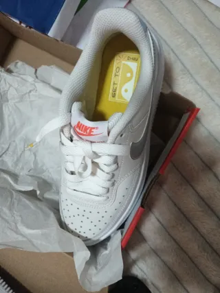 Nike Court Vision Alta Plata/Blanca originales