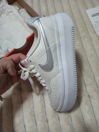 Nike Court Vision Alta Plata/Blanca originales