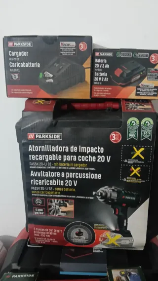 Parkside Llave de Impacto 20V + Batería + Cargador