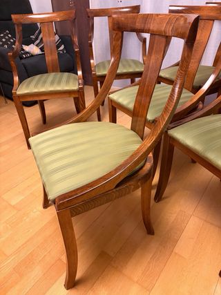 Set 5 Sillas y 2 Sillones Madera