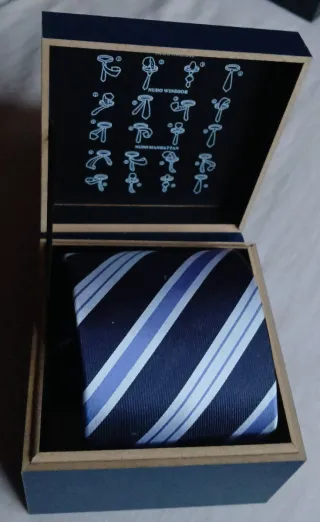 Corbata DOC Classic Rayas Azul Blanco