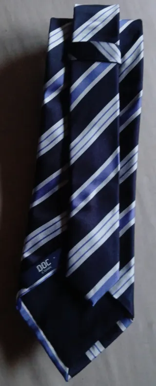 Corbata DOC Classic Rayas Azul Blanco