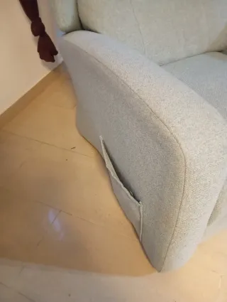 Sillón reclinable manual azul