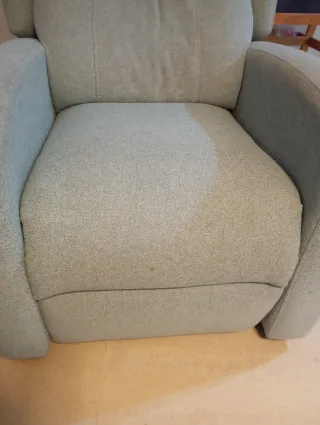 Sillón reclinable manual azul