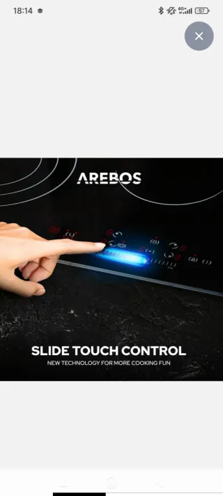 Piani cottura Vitrocerámica Arebos 5 fuochi (1 non funziona)