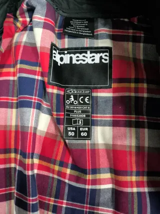 Chaqueta de moto de piel negra Alpinestar