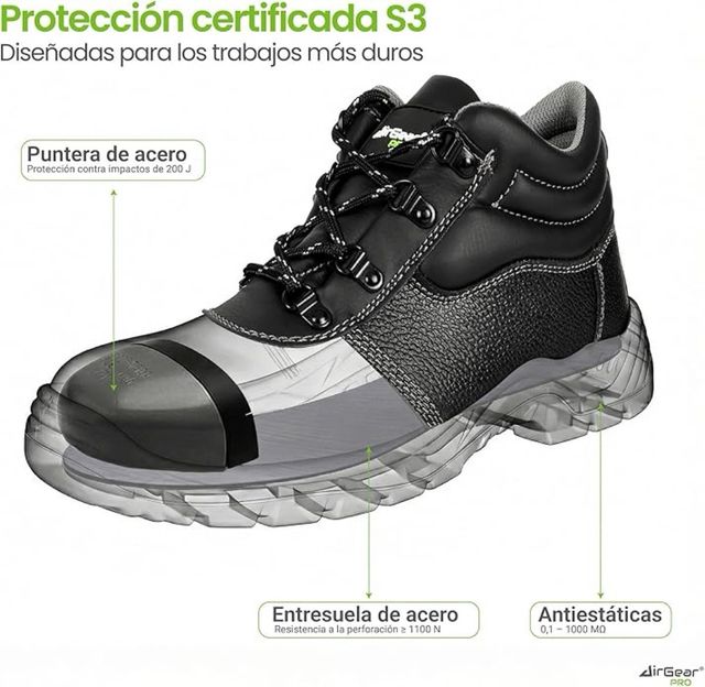 Calzado de Seguridad Negro/Gris PRECINTADO