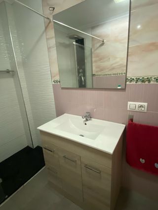 Pack Mueble de baño madera y metal + Espejo