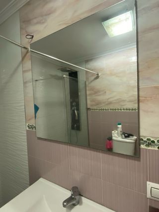 Pack Mueble de baño madera y metal + Espejo