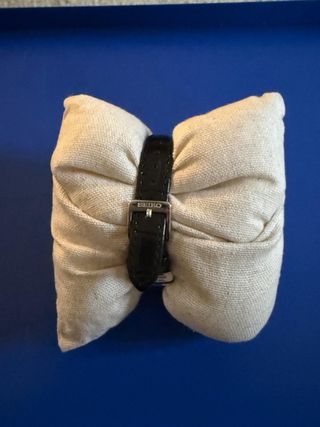 Reloj Seiko Tank Cuadrado Correa Piel Negra