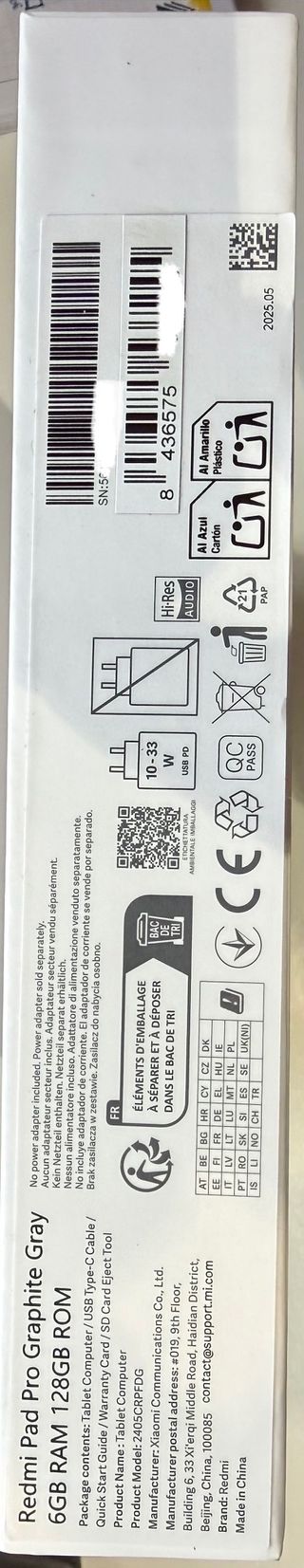 Xiaomi Redmi Pad Pro 12.1 6/128Gb Nueva