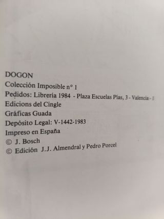 DOGON MICHARMUT COLECCIÓN IMPOSIBLE Nº 1 ARREBATO