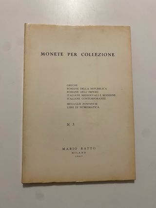 Cataloghi aste monete Mario Ratto 4 cataloghi