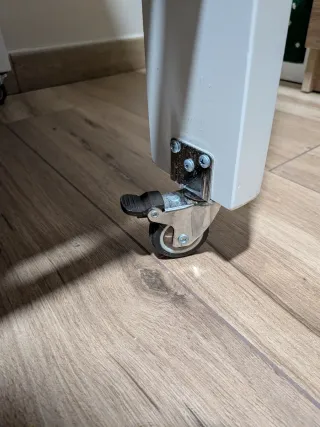 Cuna de madera blanca + colchón