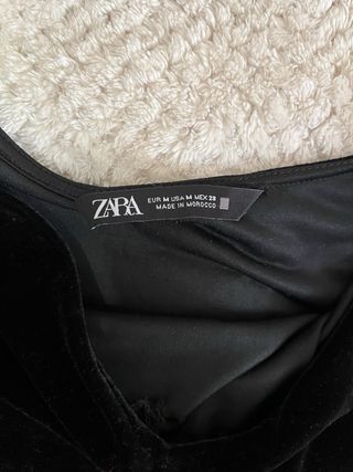 Body Zara Negro Mangas Abullonadas