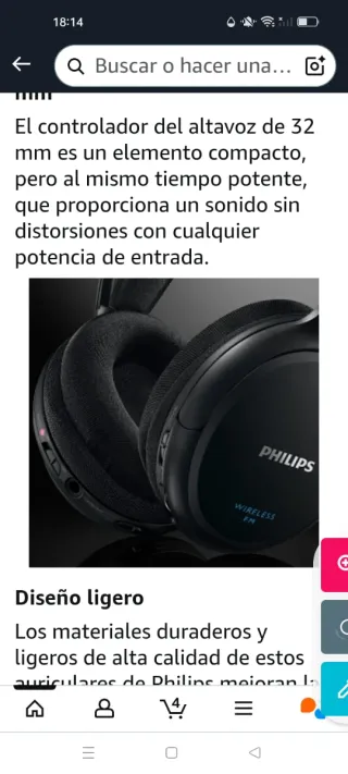 Cascos Philips Wireless FM