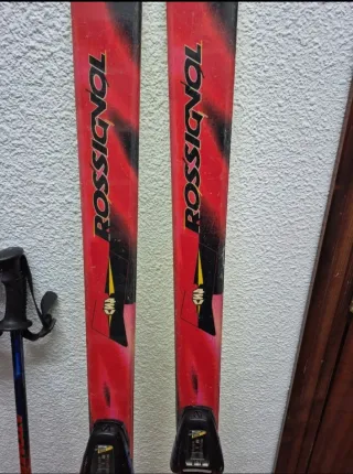Esquís Rossignol 173 cm con Bastones