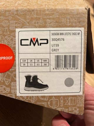 Botas de montaña CMP mujer grises y negras talla39