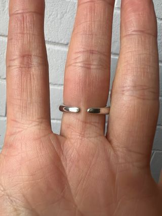 Anello Argento 925 Cuore Bombato Regolabile