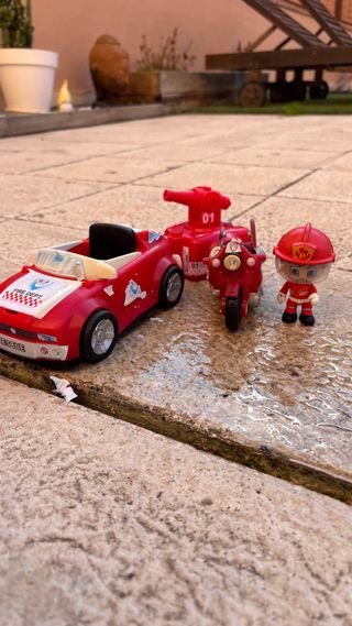 Pin y Pon Coche Bomberos y Moto