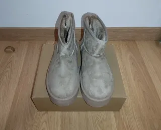 Botines beige con plataforma