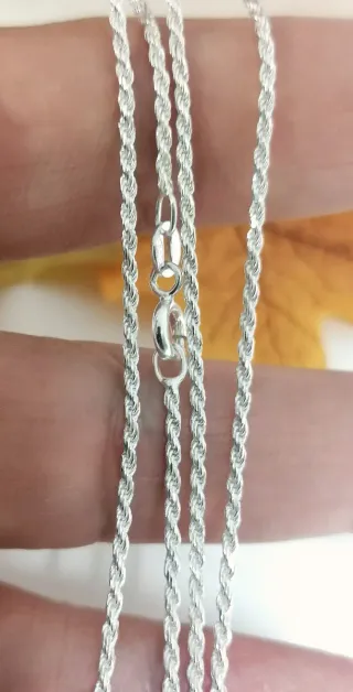 Cadena Cordón Plata Ley 925 - 60 cm