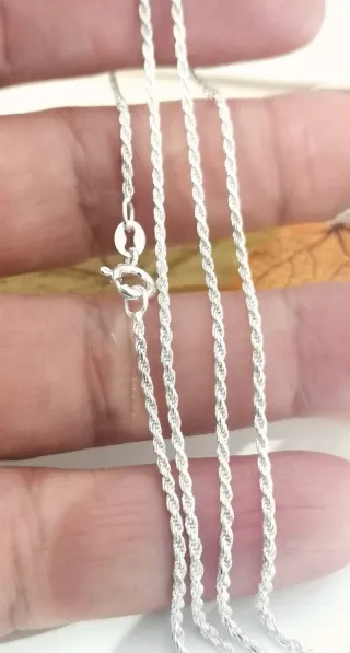 Cadena Cordón Plata Ley 925 - 60 cm