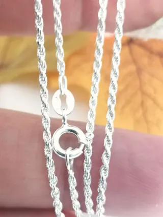 Cadena Cordón Plata Ley 925 - 60 cm