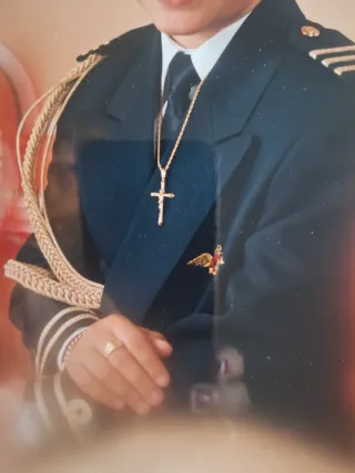 Traje comunión niño azul marino dorado de capitan