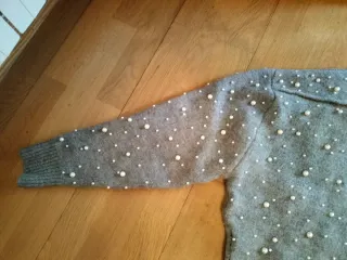 Chaqueta Zara Lana Gris Perlas