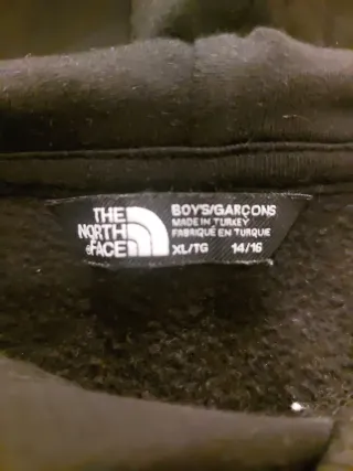 Sudadera The North Face Negra Talla 14/16