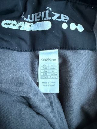 Pantalón Ski Wedze Niño Talla 6 años