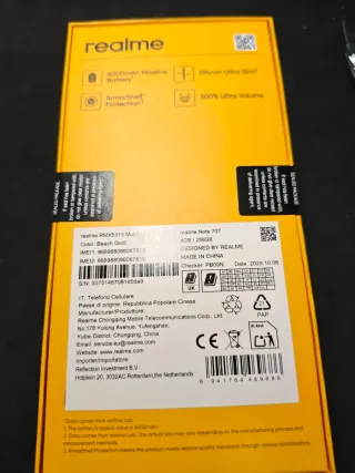 Realme Note 70T PRECINTADO 4/256 Gold