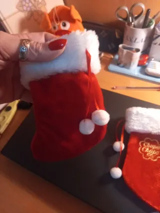 2 Mini Calze Befana Chupa Chups Rosse