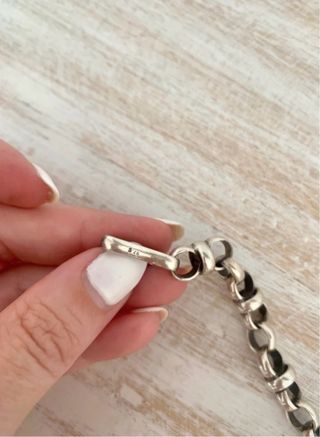 Pulsera eslabones plata Ley