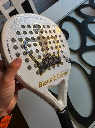 Pala de pádel Black Crown Piton White