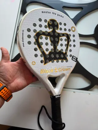 Pala de pádel Black Crown Piton White