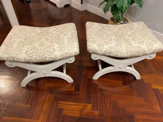 Lote 2 taburetes góndola estilo Luis XVI