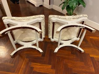 Lote 2 taburetes góndola estilo Luis XVI