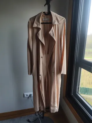 Gabardina Zara Rosa Palo Talla M