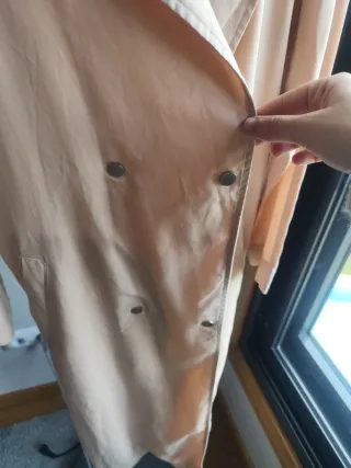 Gabardina Zara Rosa Palo Talla M