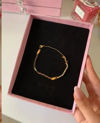 Pulsera acero dorada