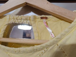 Blusa-vestido amarillo Free People Talla M