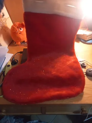 Calzettone Befana vuoto rosso glitter