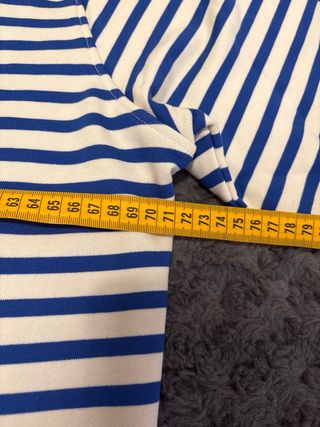 Sweatshirt riscas de mulher Armedangels azul/bege