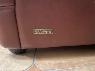 Sofá modular de piel marrón ( vintage )