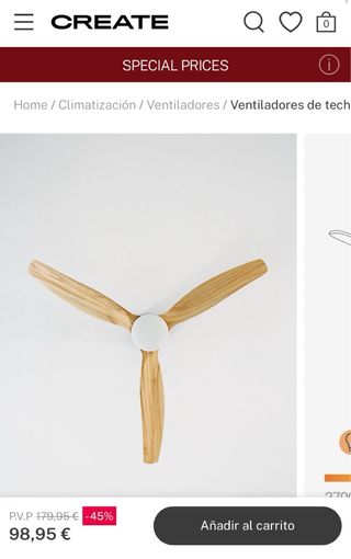 Ventilador de techo Create NUEVO