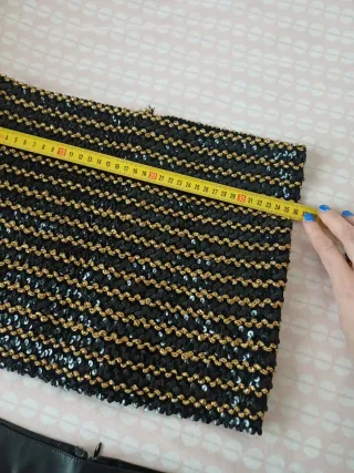 Top palabra de honor Tintoretto dorado y negro