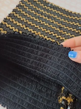 Top palabra de honor Tintoretto dorado y negro